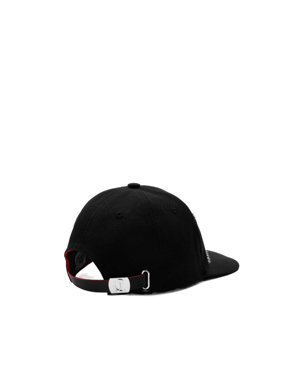 Christian Louboutin Black Flatbrim Baseball Cap for men
