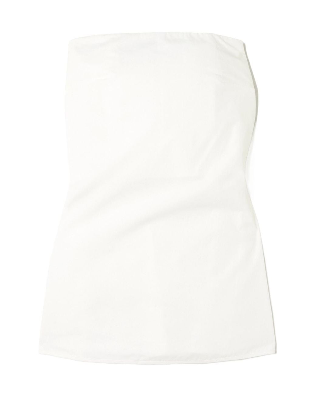 Rohe White Peplum Cotton-Poplin Bustier Top