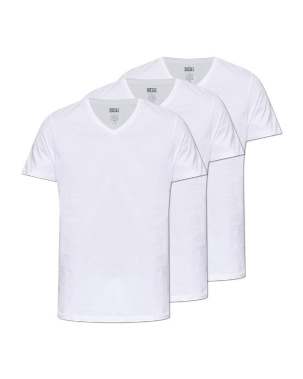 DIESEL White 3 Pack Of Underwear T-Shirts for men