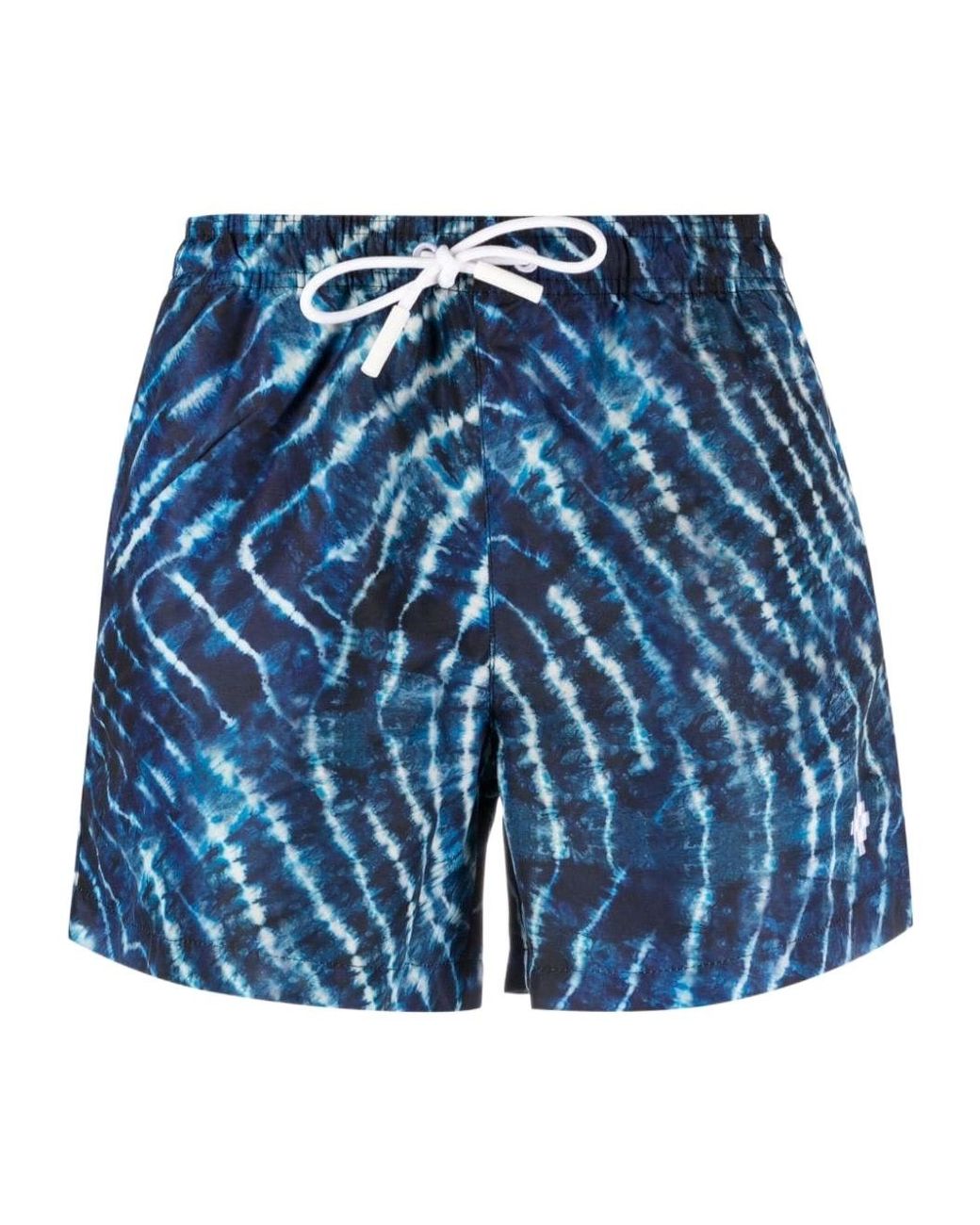 Marcelo Burlon Blue County Of Milan Aop Sound Waves Drawstring Swim Shorts for men