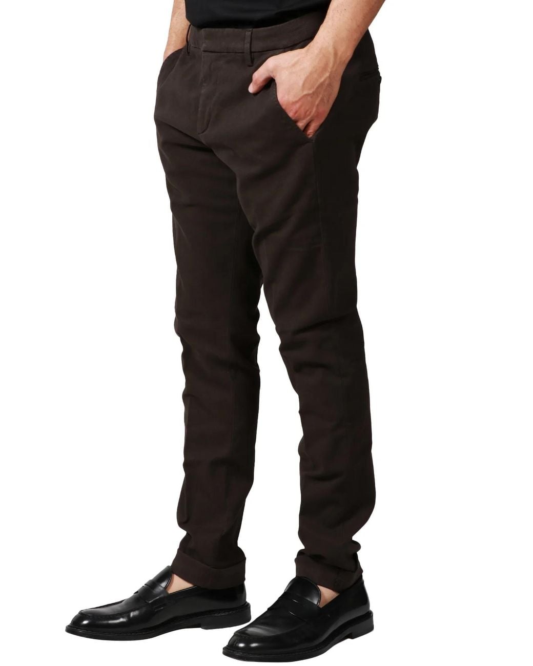 Dondup Black Gaubert Button Trousers for men