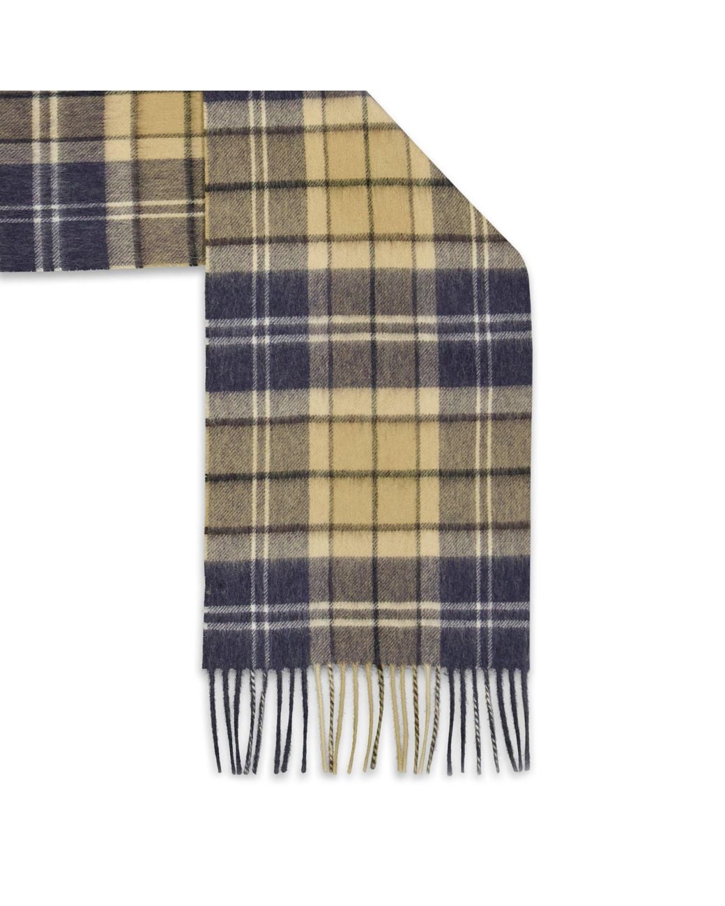 Barbour White Simple Checkered Scarf for men
