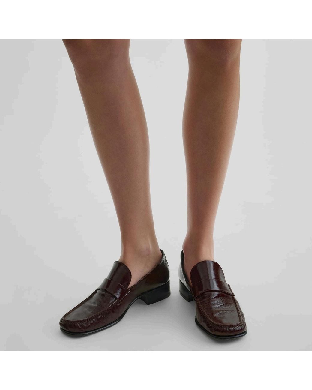Phoebe Philo Brown Square Toe Loafers