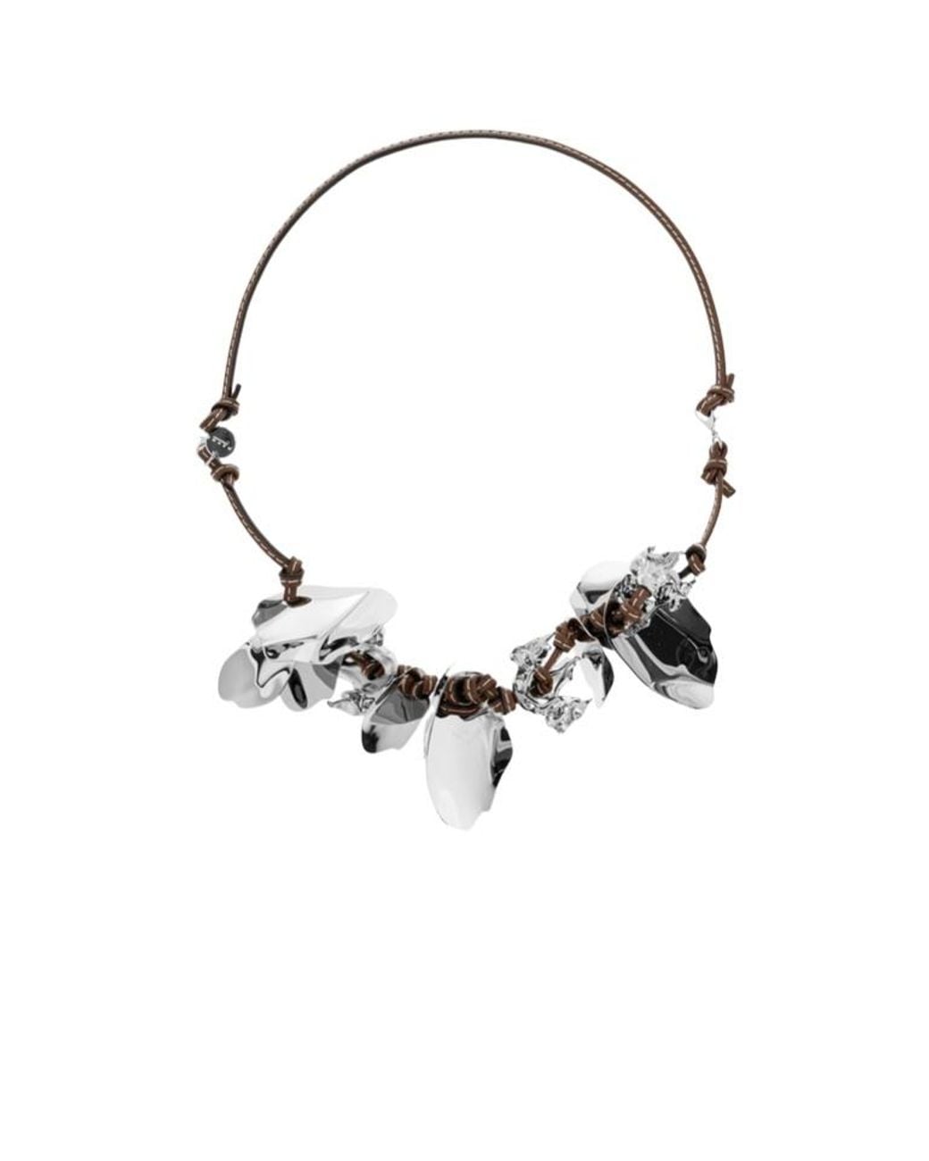 Marni White Sculpted Pendant Necklace