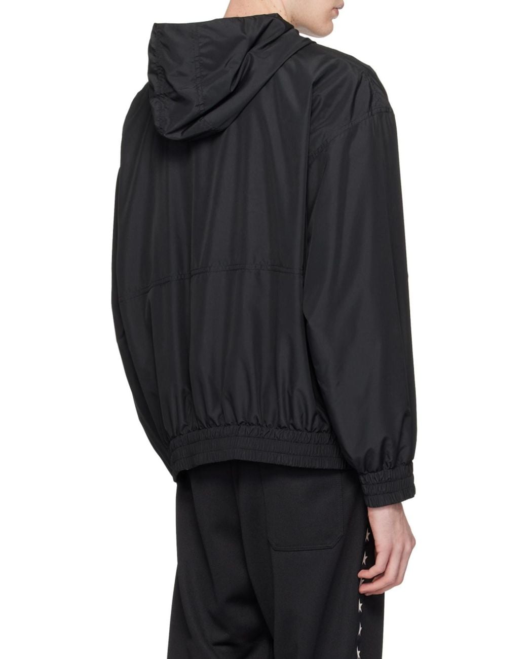 Golden Goose Deluxe Brand Black Half-Zip Hooded Sweatshirt for men