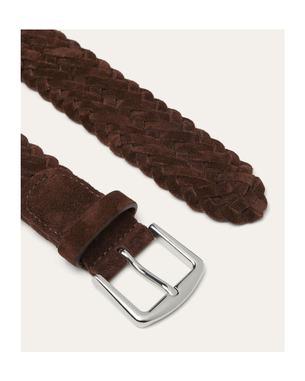 Loro Piana White Alsavel Buckle Belt for men