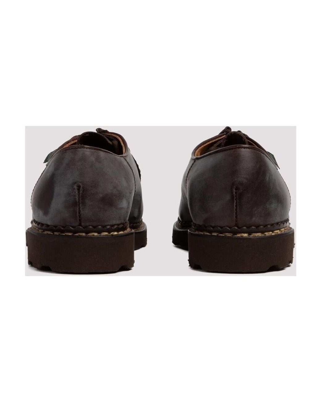Paraboot Brown Lace-Up Business Casual Shoes for men