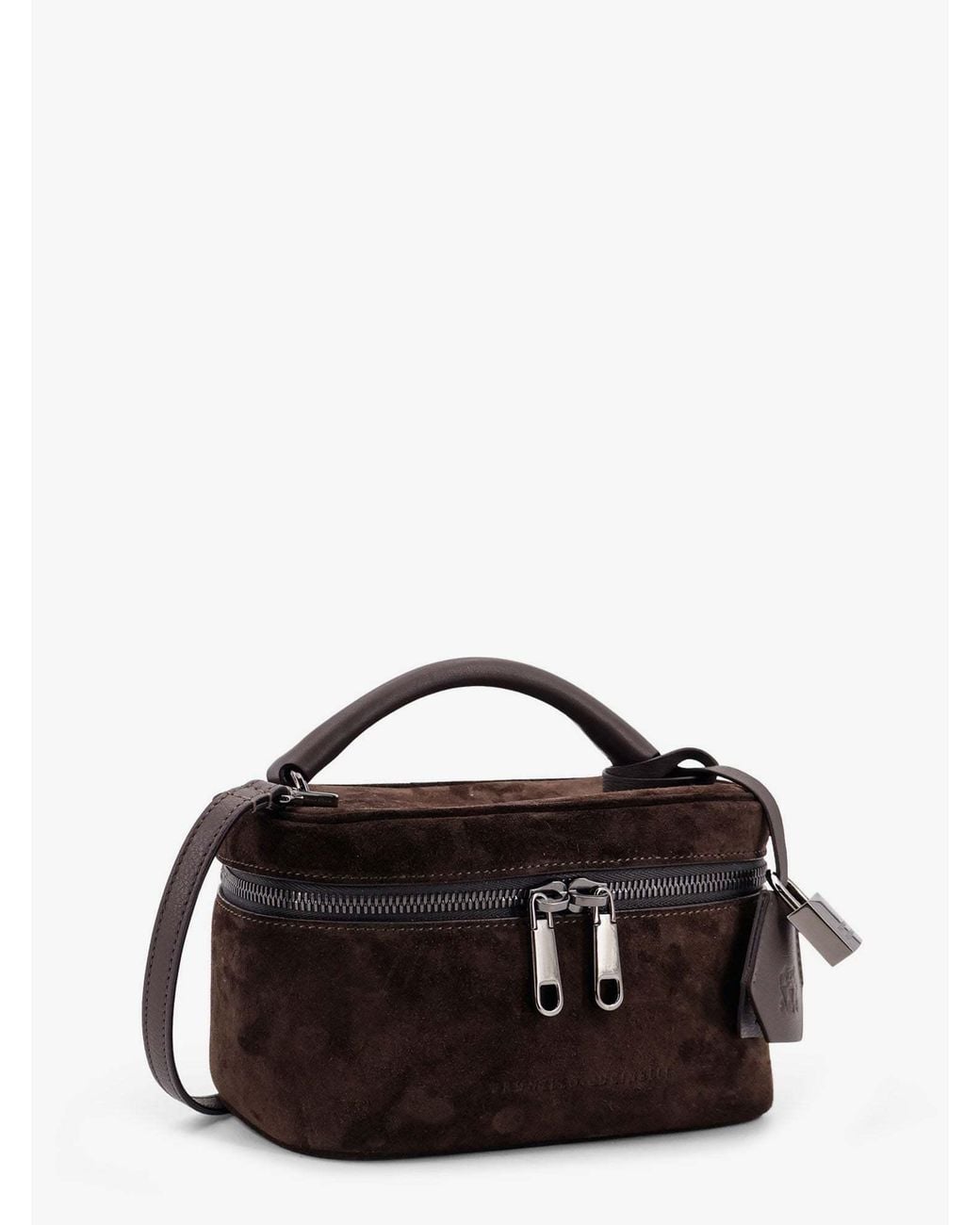 Brunello Cucinelli Black Zipped Shoulder Bag