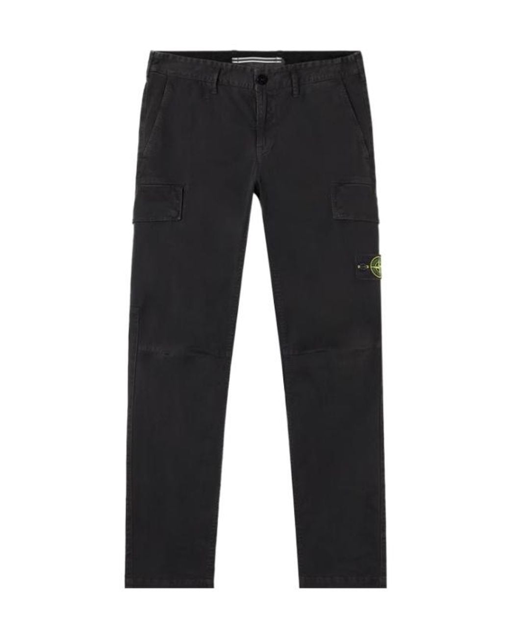 Stone Island Blue Skinny-Fit Cargo Chino Pants With Asymmetrical Seams for men