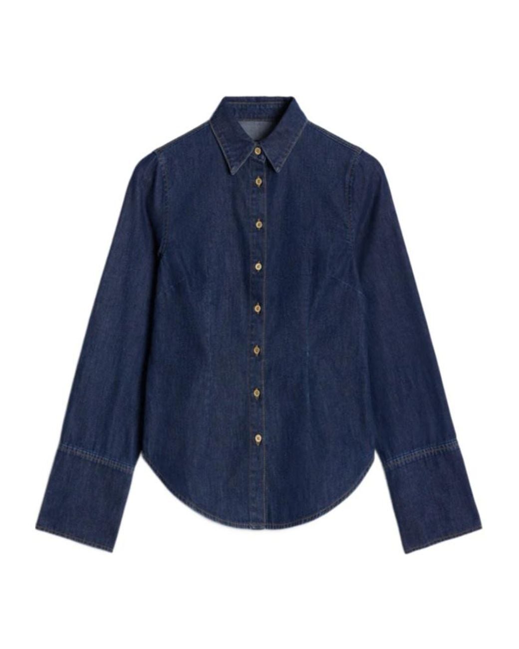 7 For All Mankind Blue Button Shirt