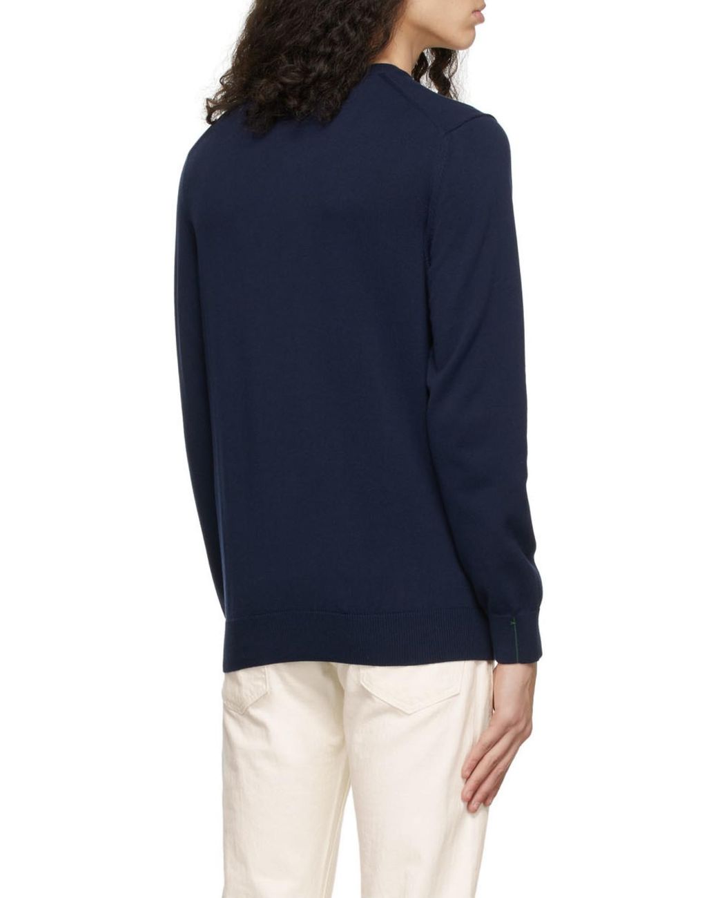 Lacoste Blue Logo Crew Neck Knit for men