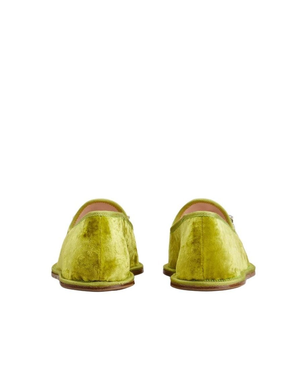 Roger Vivier Yellow Babby Viv' Strass Embroidered Buckle Slippers