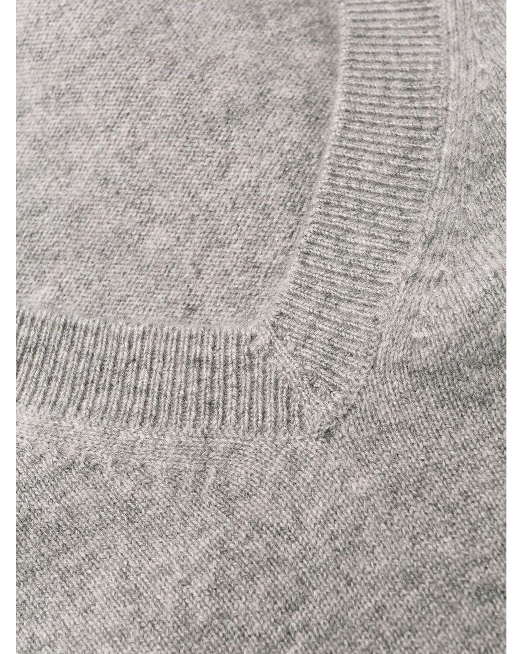 Vince Gray Weekend V-Neck Knitted Sweater