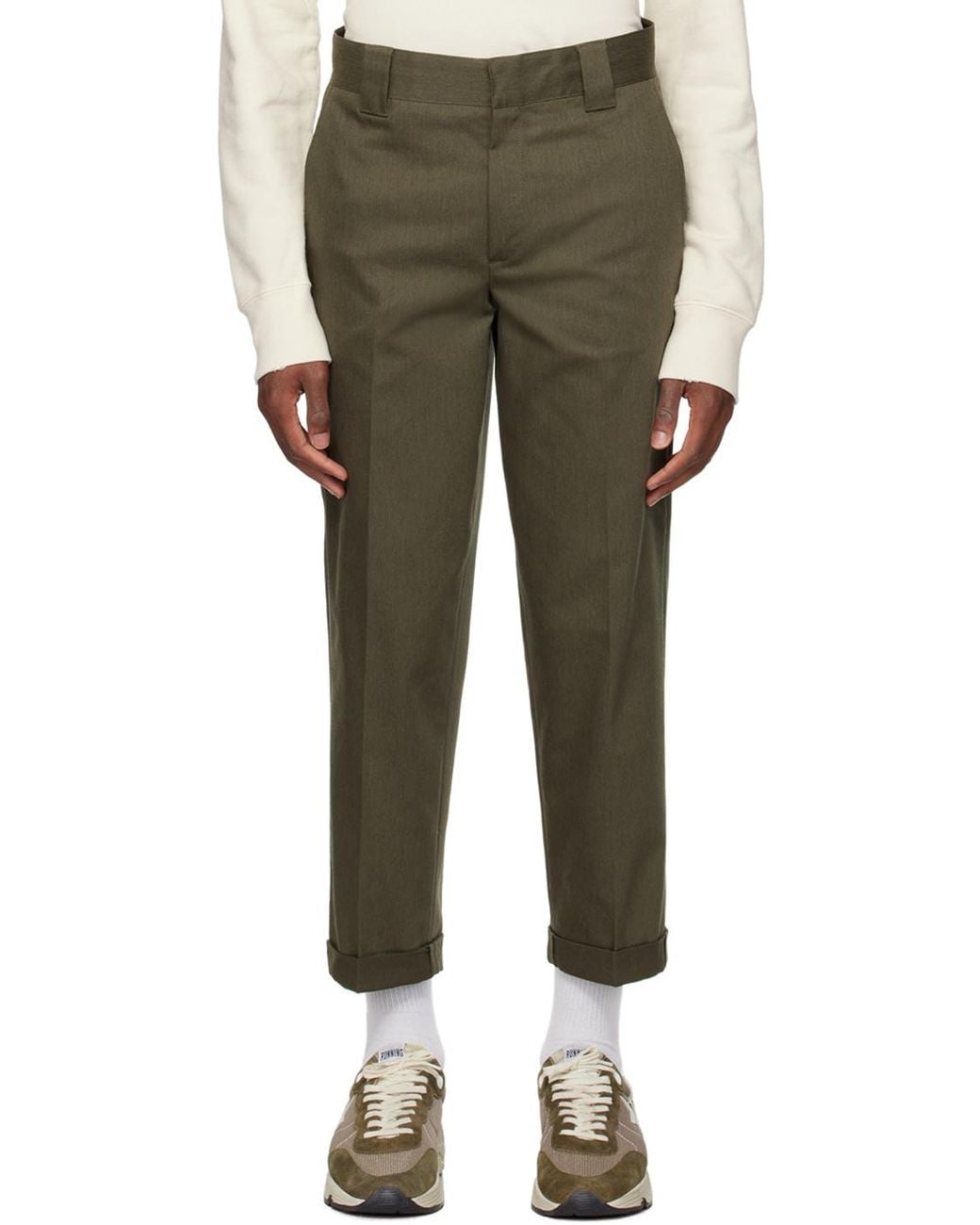 Golden Goose Deluxe Brand Green Logo Casual Pants for men