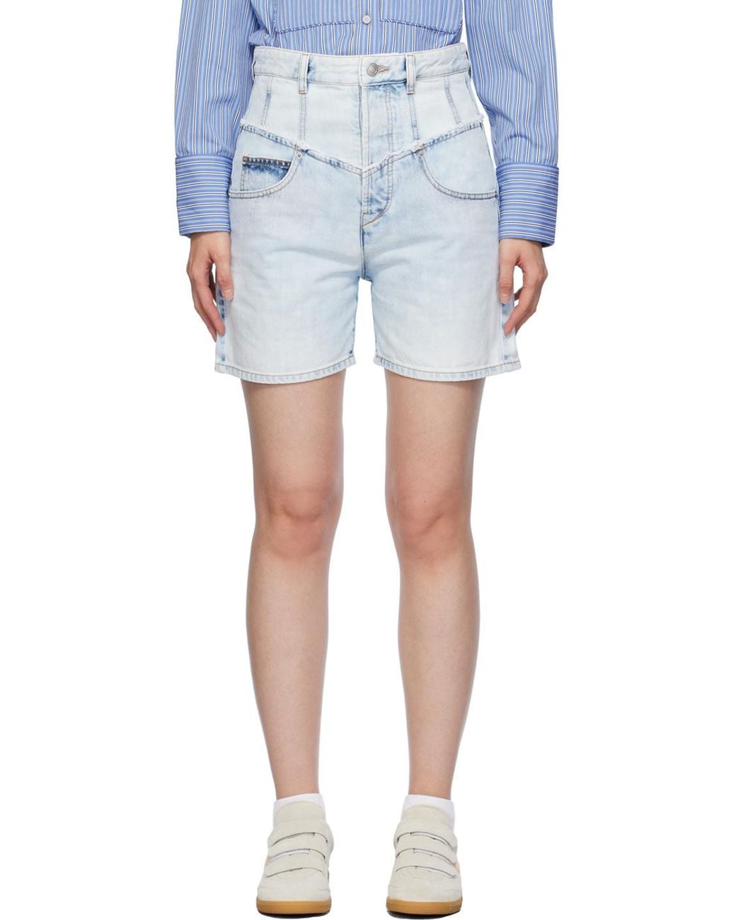 Isabel Marant Blue Oreta Shorts