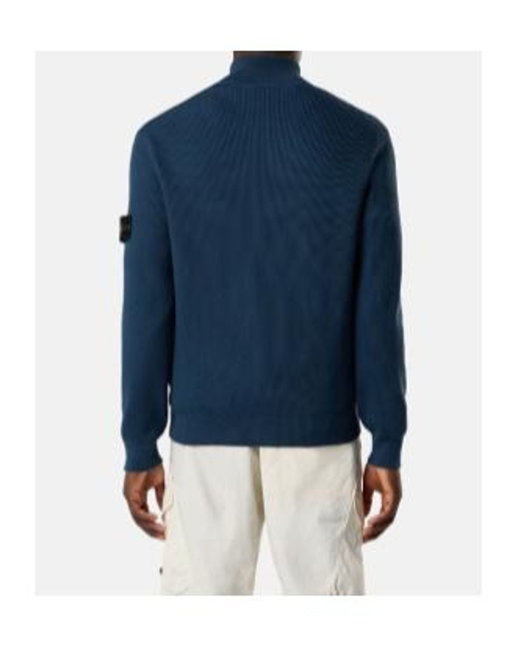 Stone Island Blue Regular-Fit Zip-Up Jumper for men