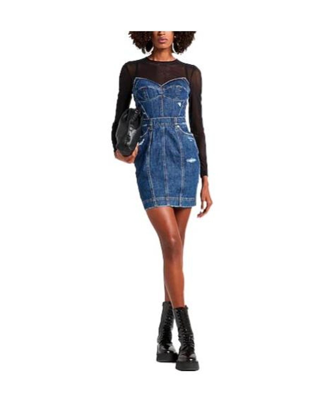 Dolce & Gabbana Fitted Denim Dress in Blue