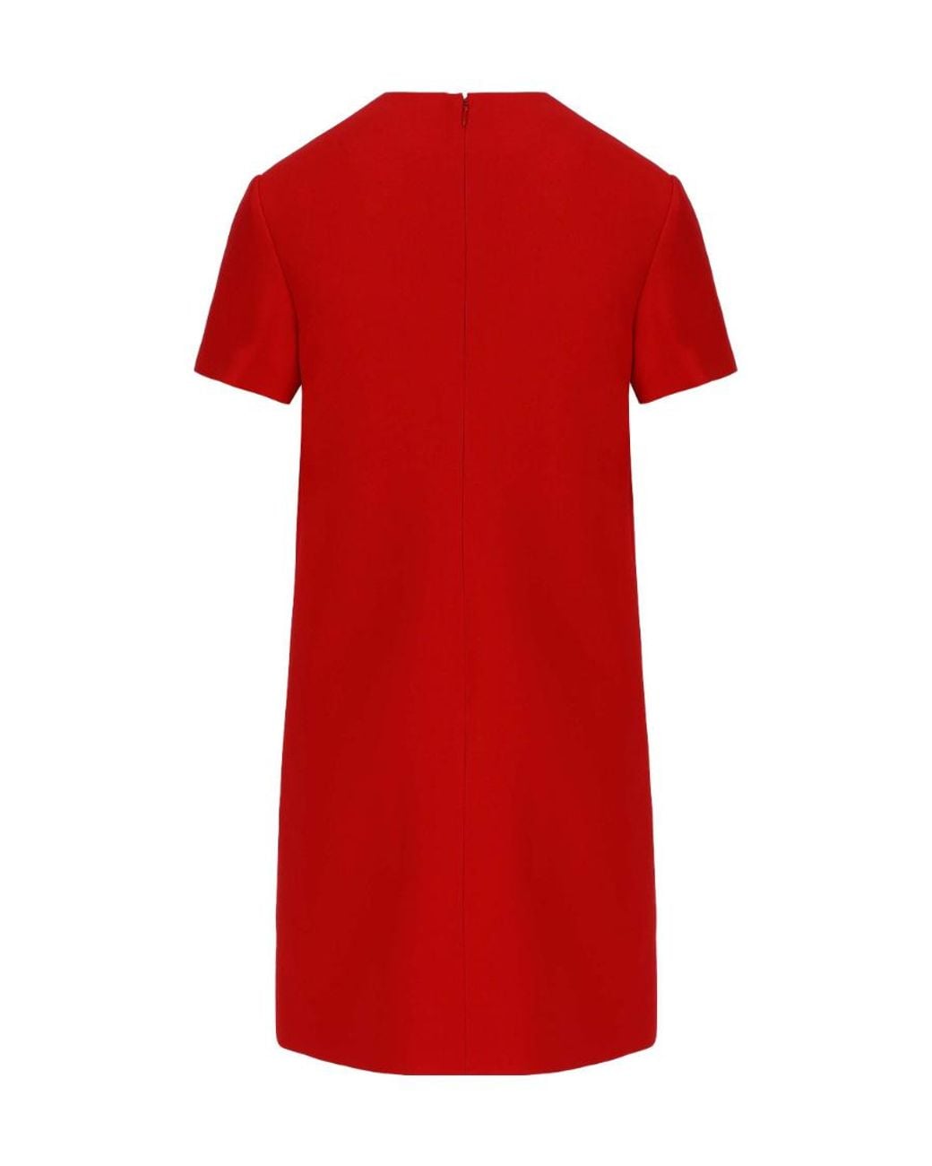 Valentino Red V Metal Logo Shift Dress