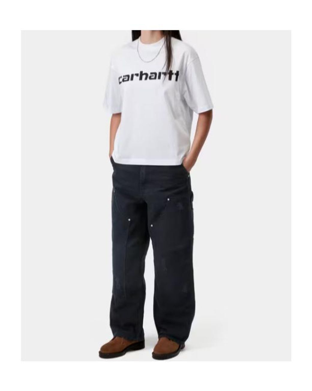 Carhartt Black Logo Patch Double-Knee Trousers