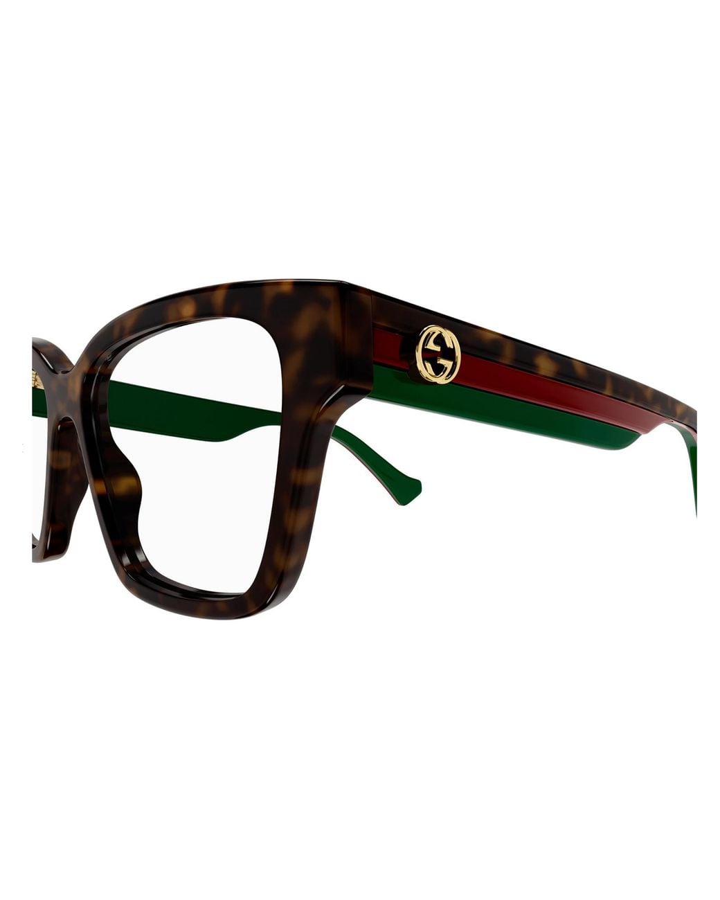 Gucci Black Eyewear Rectangular Logo Glasses And Frames