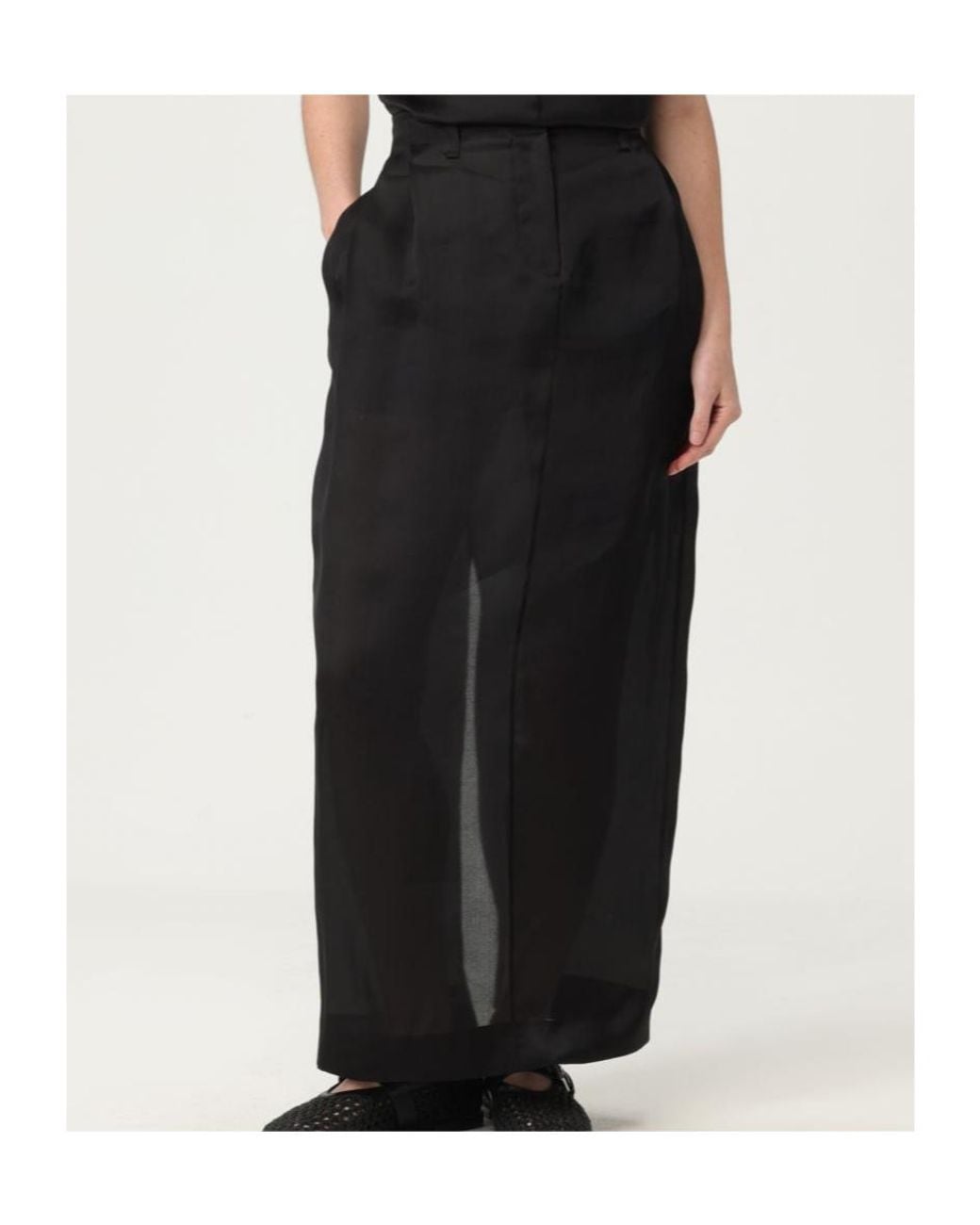 Khaite Black Lucian Maxi Skirt