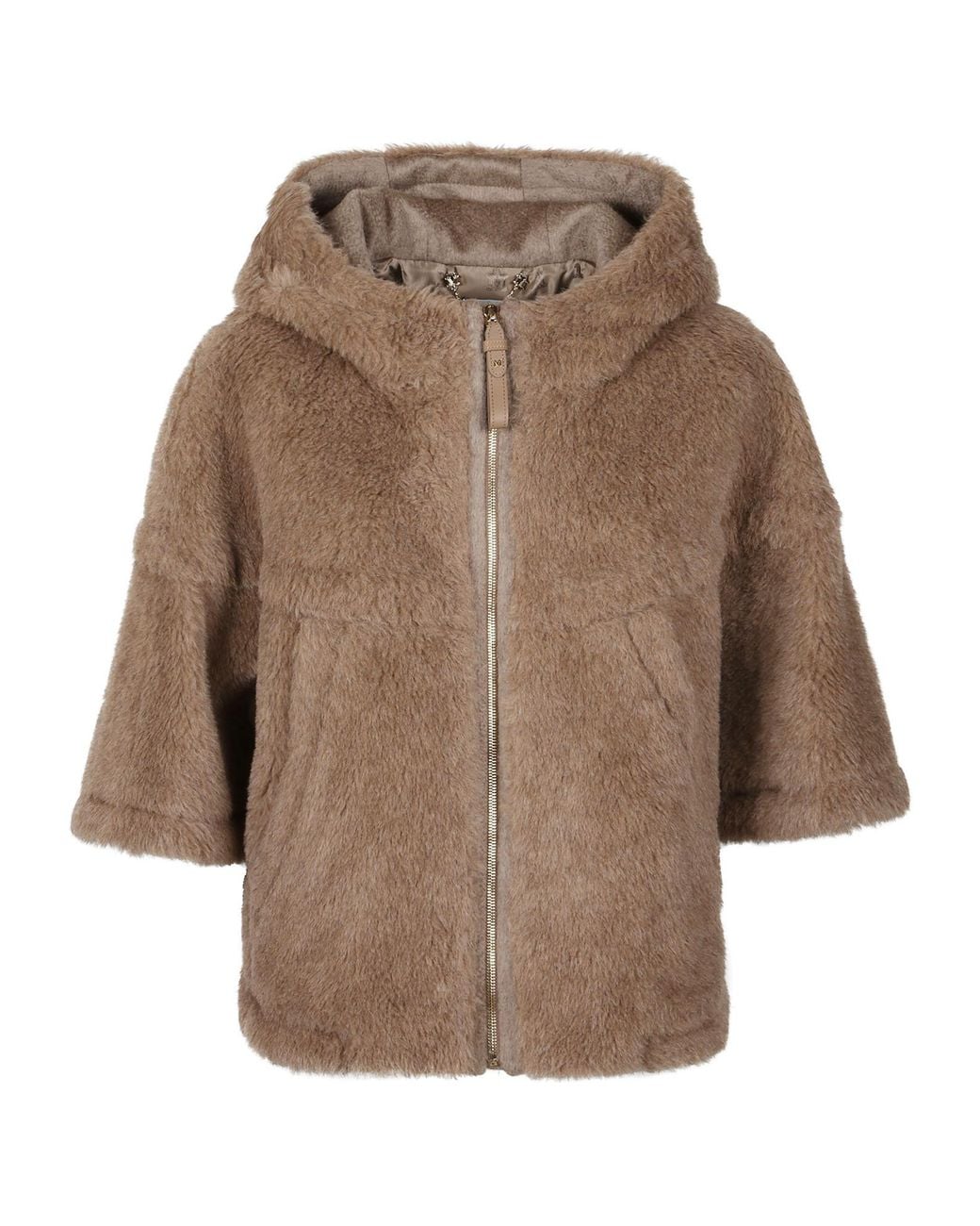 Max Mara Natural Zip-Up Hooded Jacket
