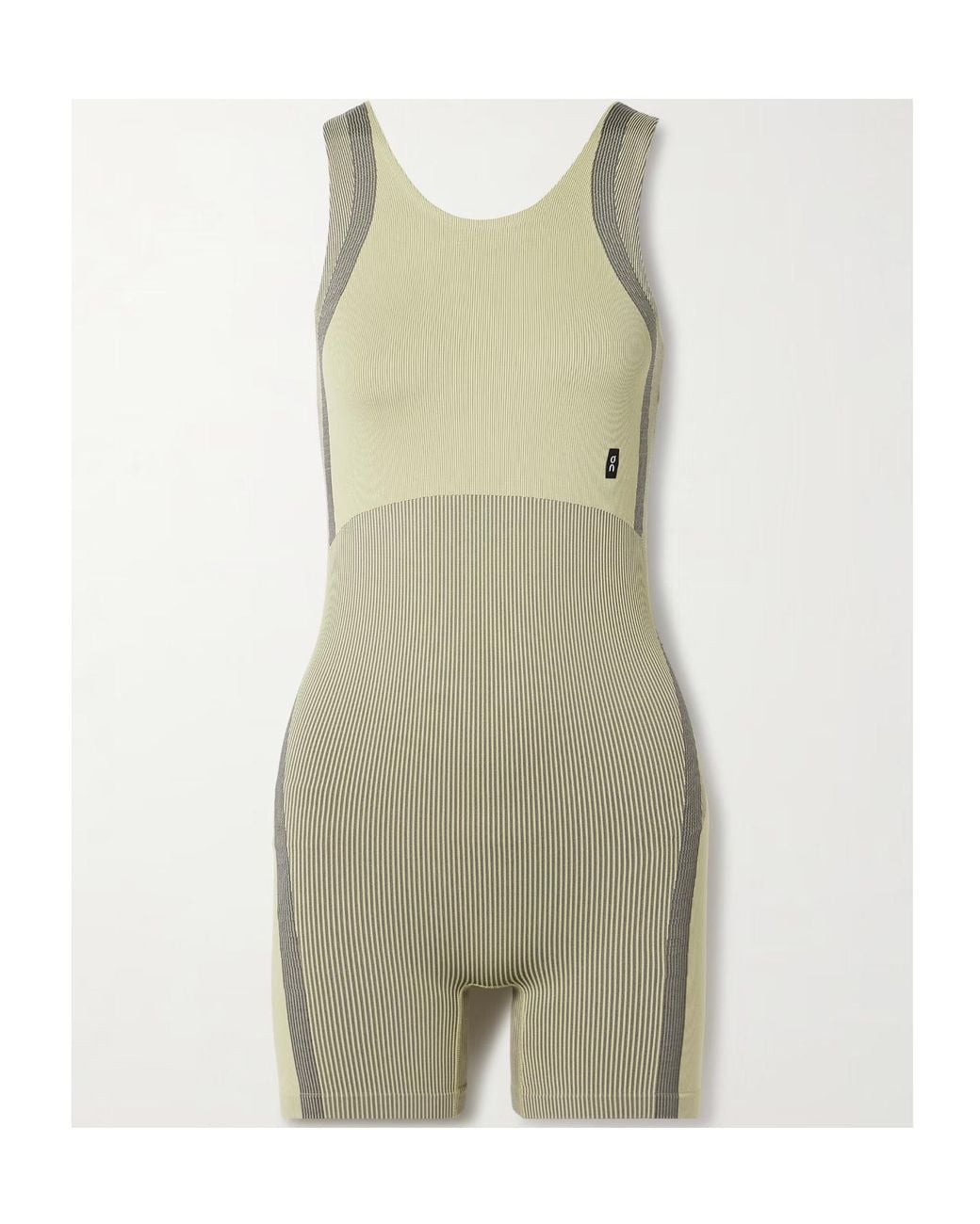 On Shoes Green Studio Ribbed Stretch Recycled Playsuit