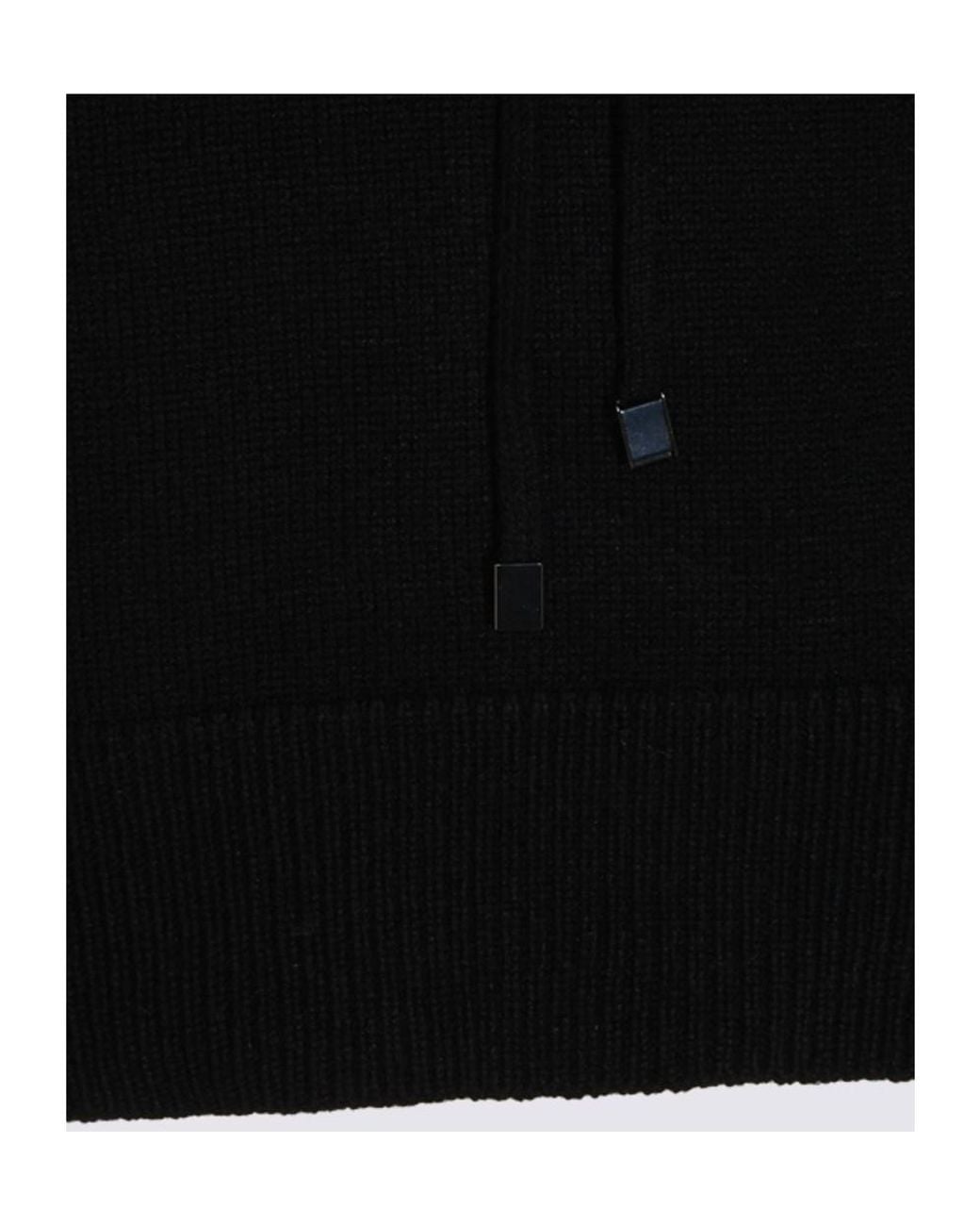 Antonelli Black Relaxed Hooded Sweater