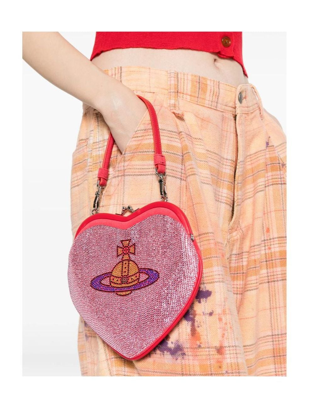 Vivienne Westwood Pink Belle Heart Frame Purse