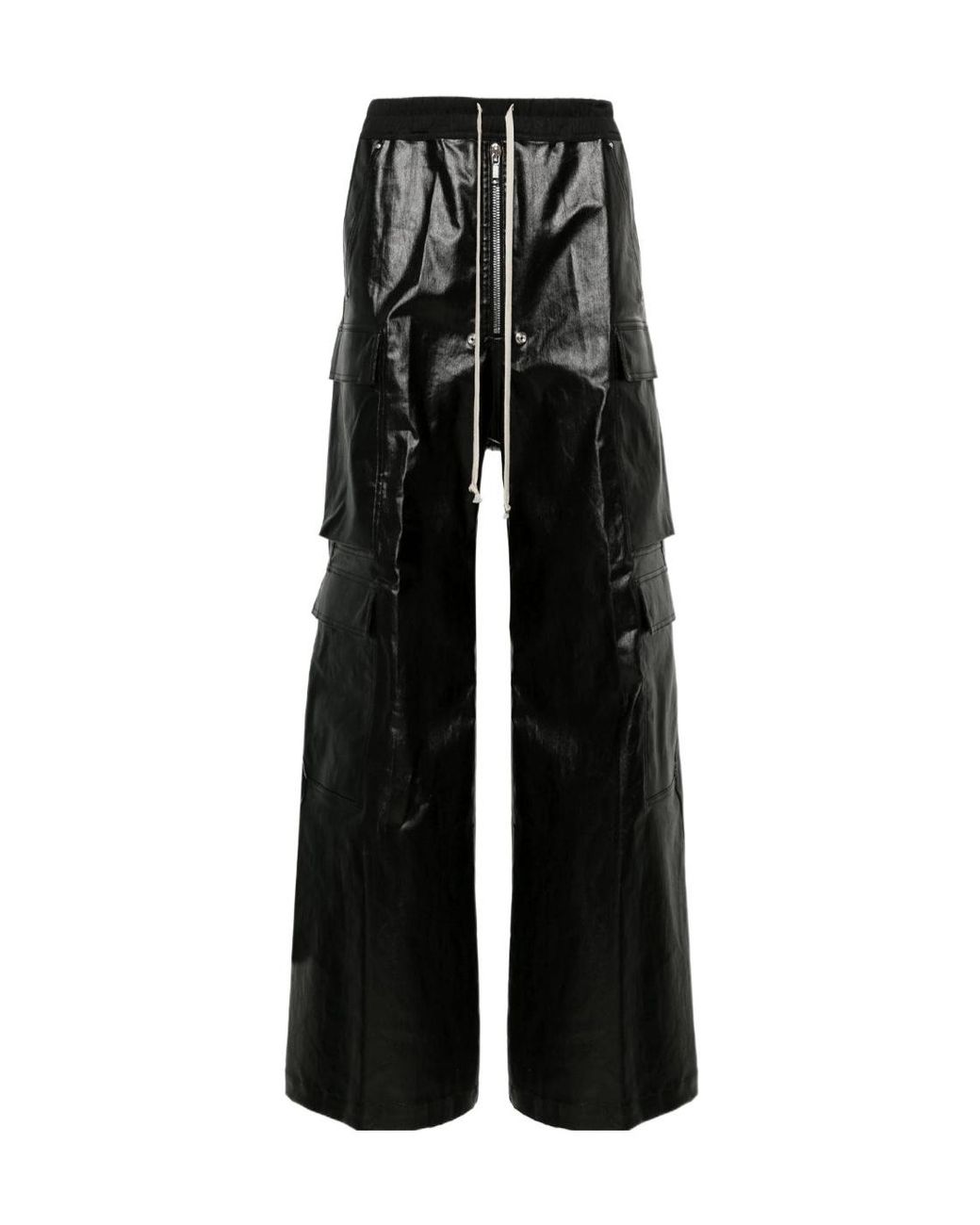 Rick Owens Black Cargo Belas Mid-Rise Wide-Leg Jeans for men
