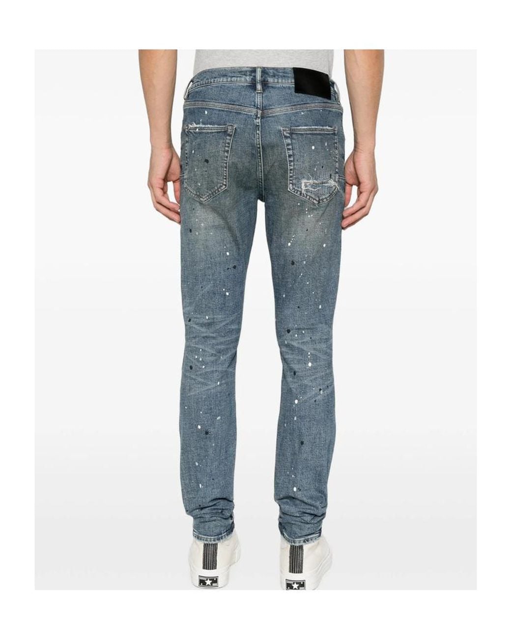 Purple Brand Blue Belt-Loop Jeans for men