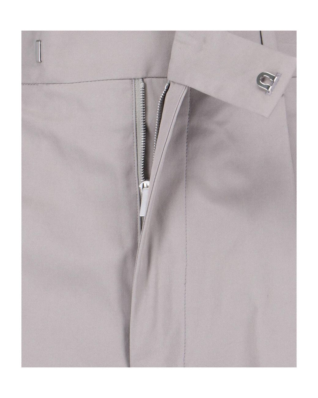 Jil Sander Gray Straight Leg Trousers