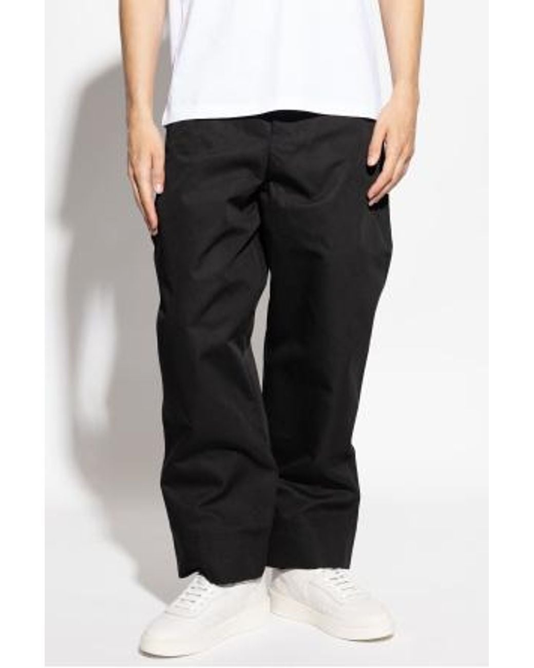 Jacquemus Black Straight Leg Trousers for men
