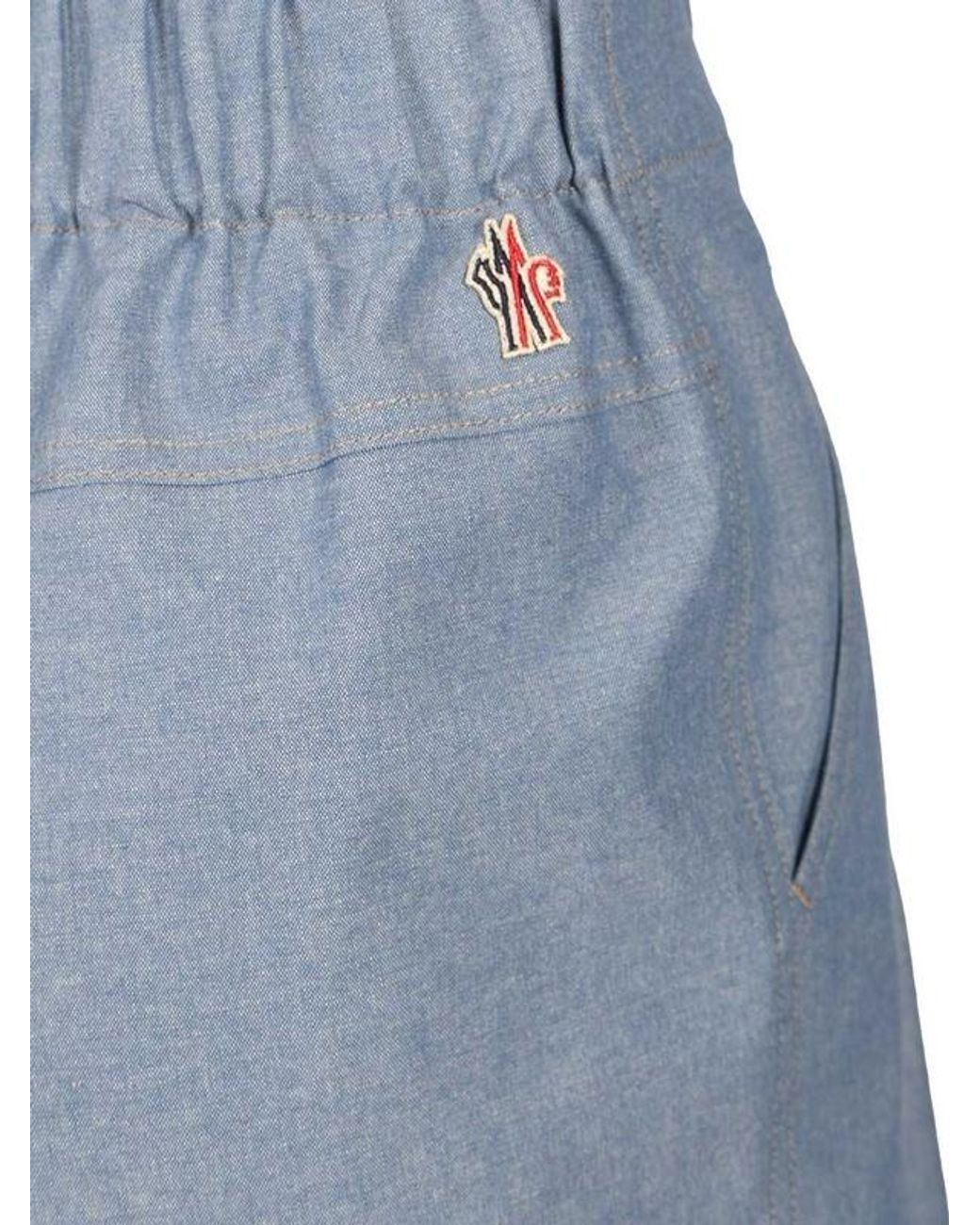 Moncler Blue Grenoble Pleated Shorts