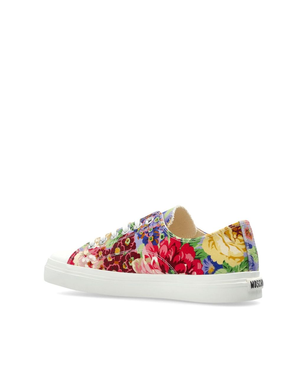 Moschino Blue Teddy Bear Printed Lace-Up Sneakers