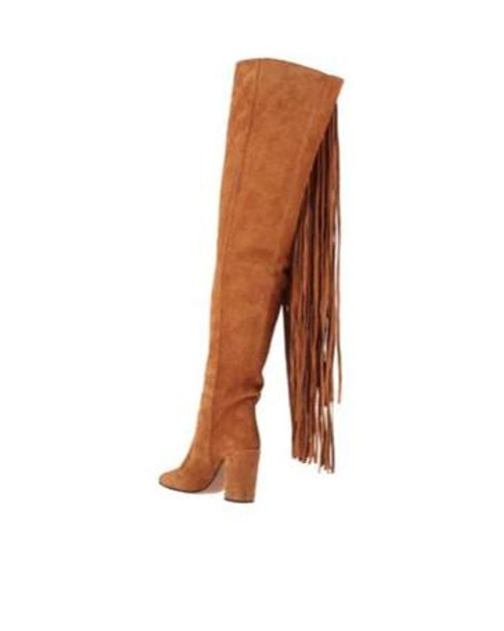 Chloé Brown Round-Toe Block-Heel Tall Boots