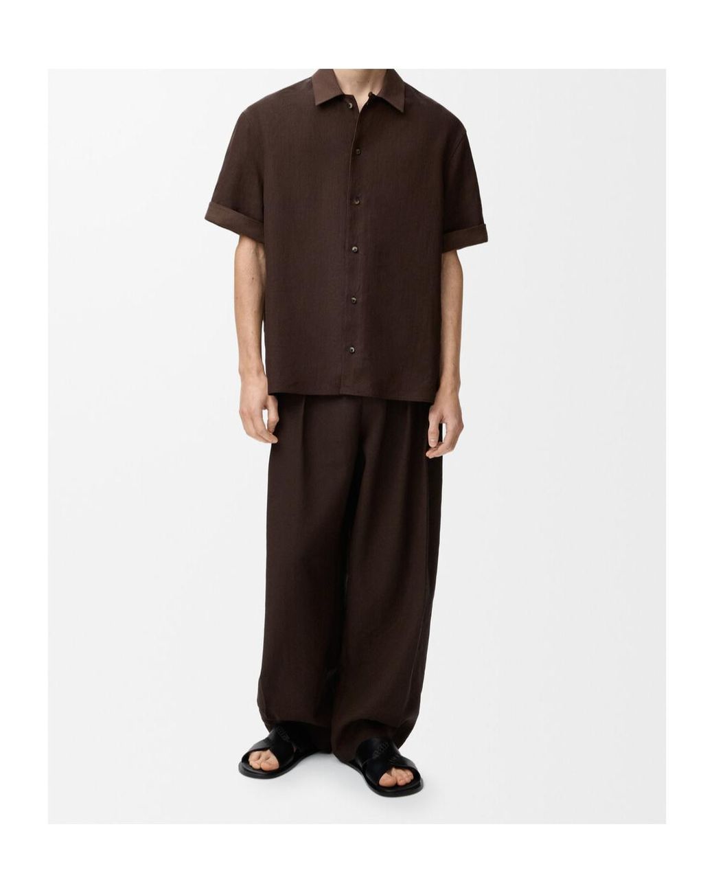 Loewe Brown Short Sleeve Shirt for men