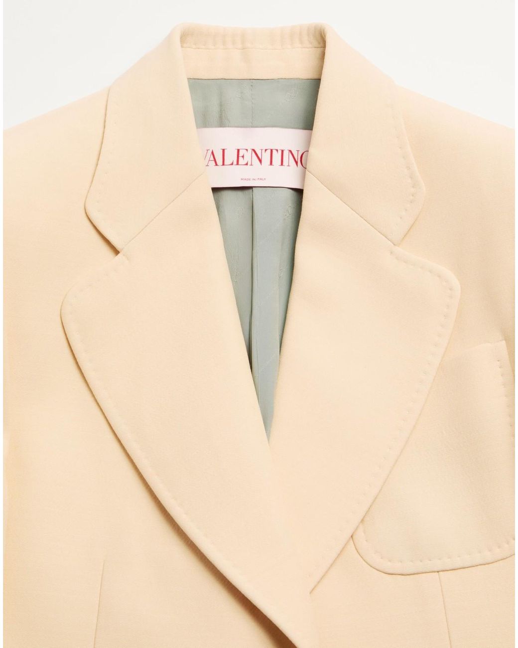 Valentino Natural Crepe Couture Single-Breasted Blazer