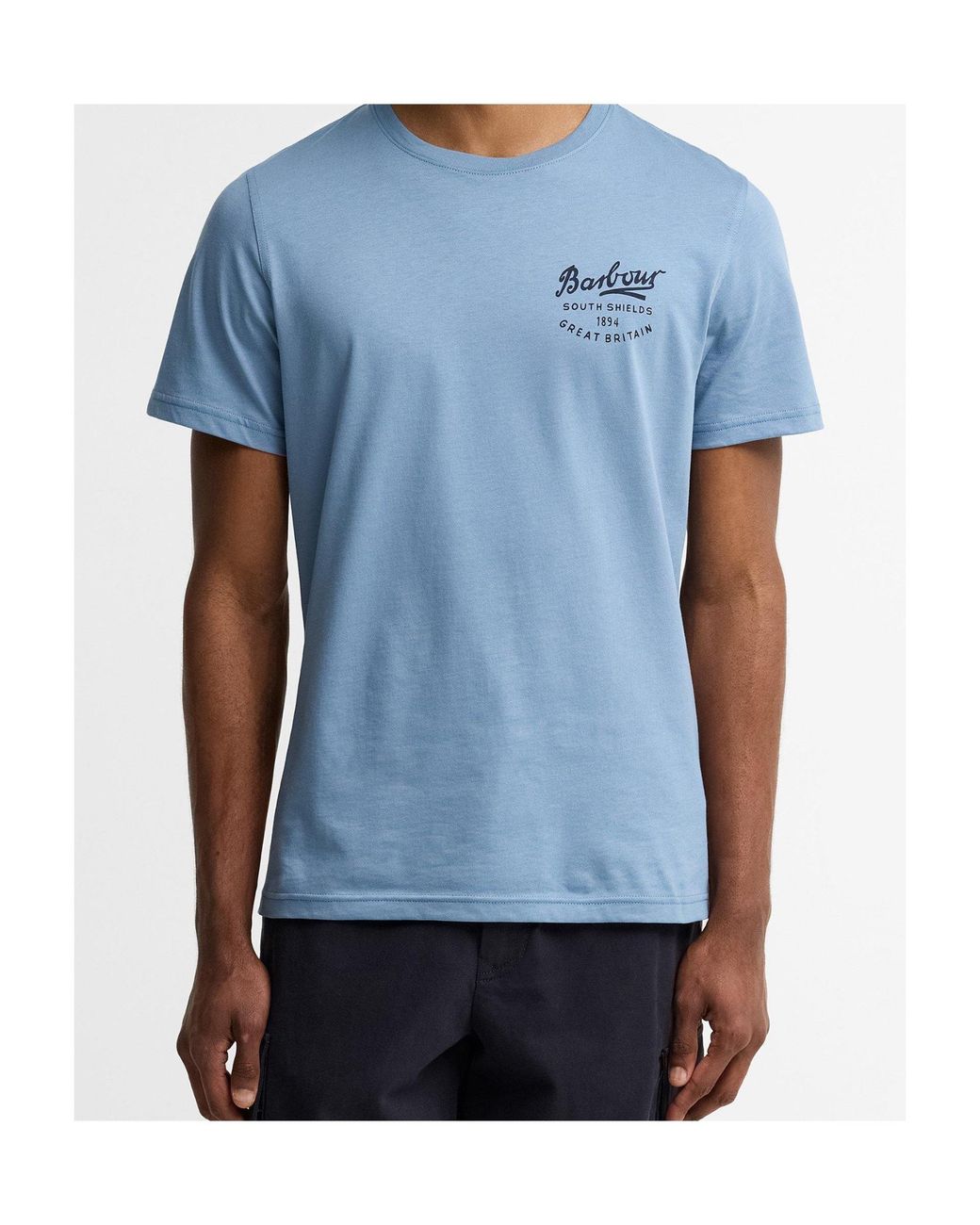 Barbour Blue Graphic T-Shirt for men