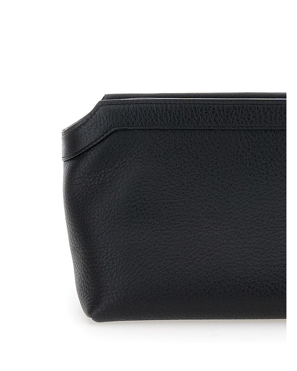 The Row Black Terrasse Zip Clutch Bag