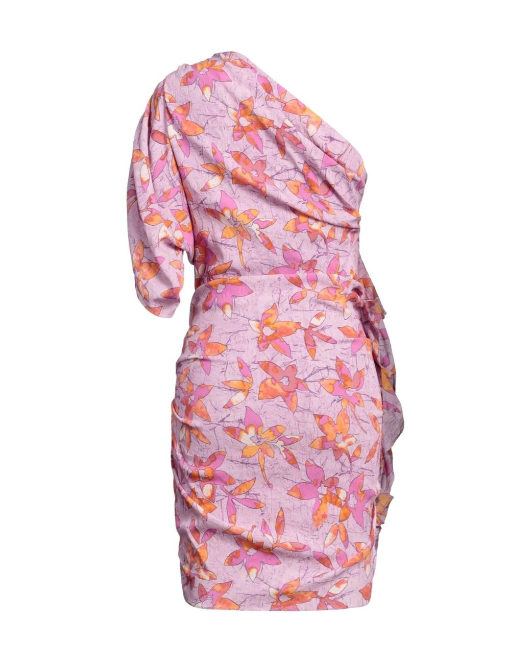 Isabel Marant Pink Floral Print One-Shoulder Dress