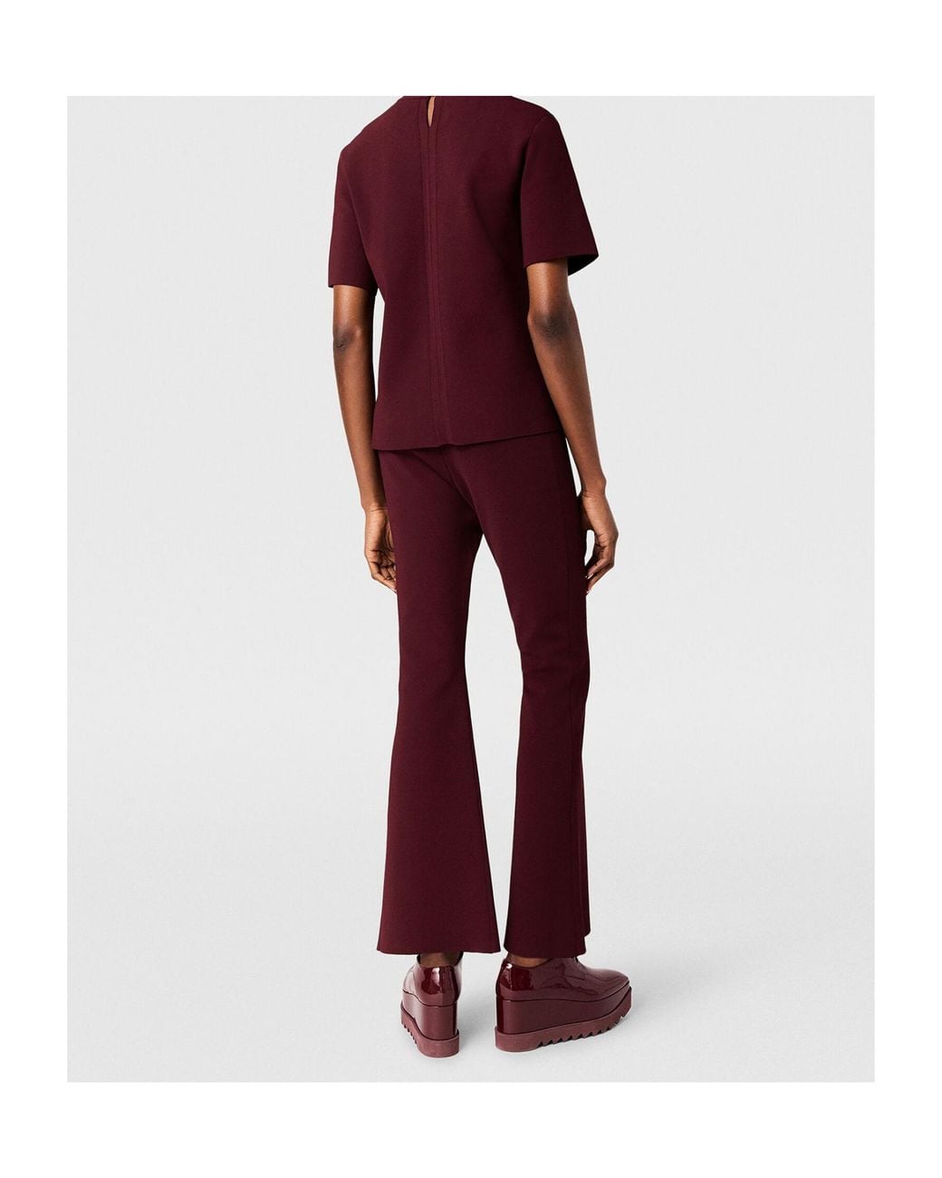 Stella McCartney Red Fine-Knit Trousers