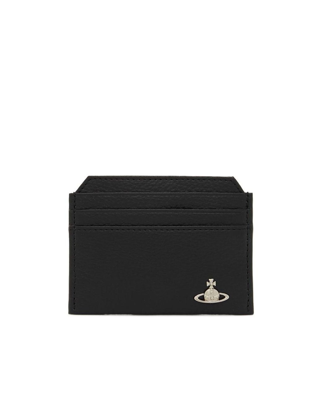 Vivienne Westwood Black Logo Plaque Card Holder