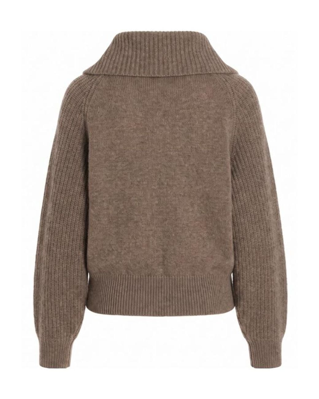 Agnona Brown Long-Sleeved Sweater