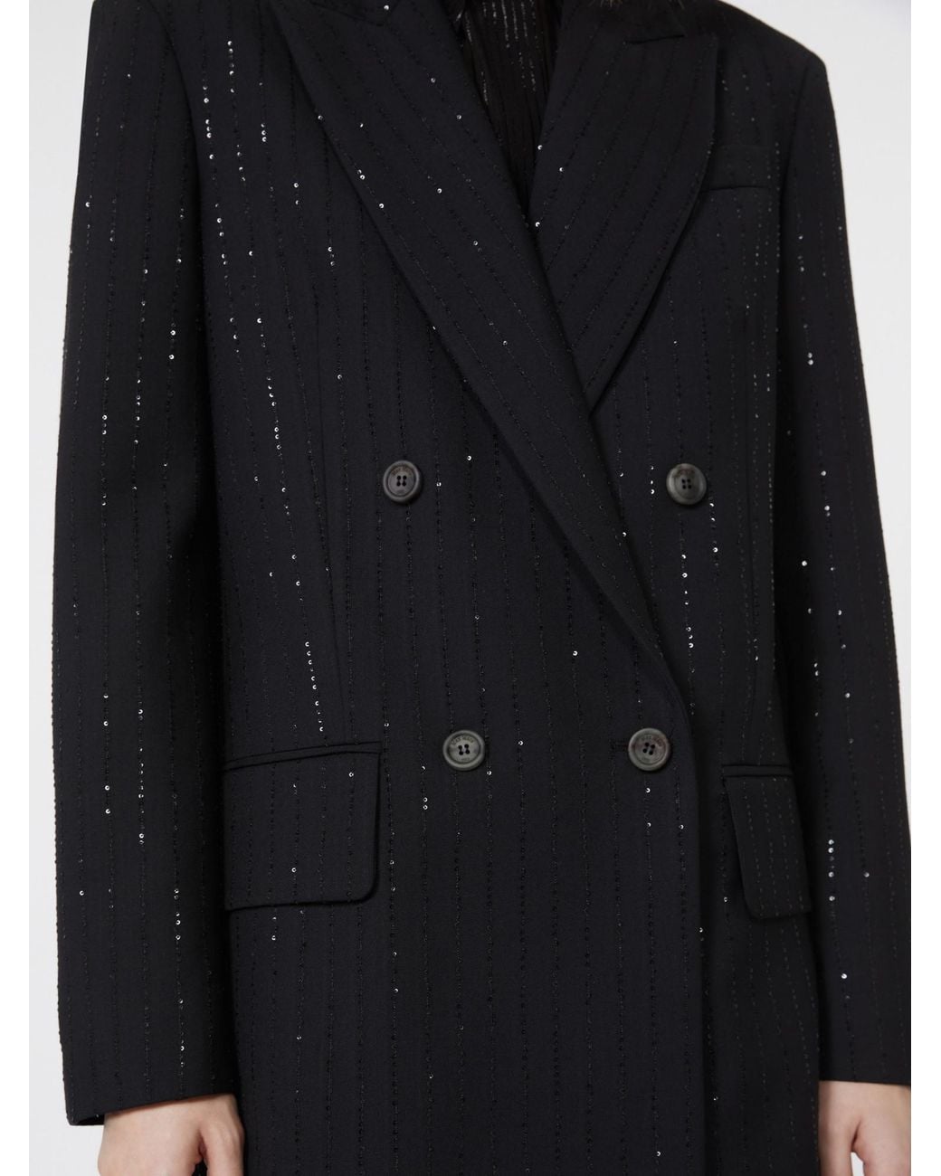 Max Mara Black Appia Double Breasted Blazer