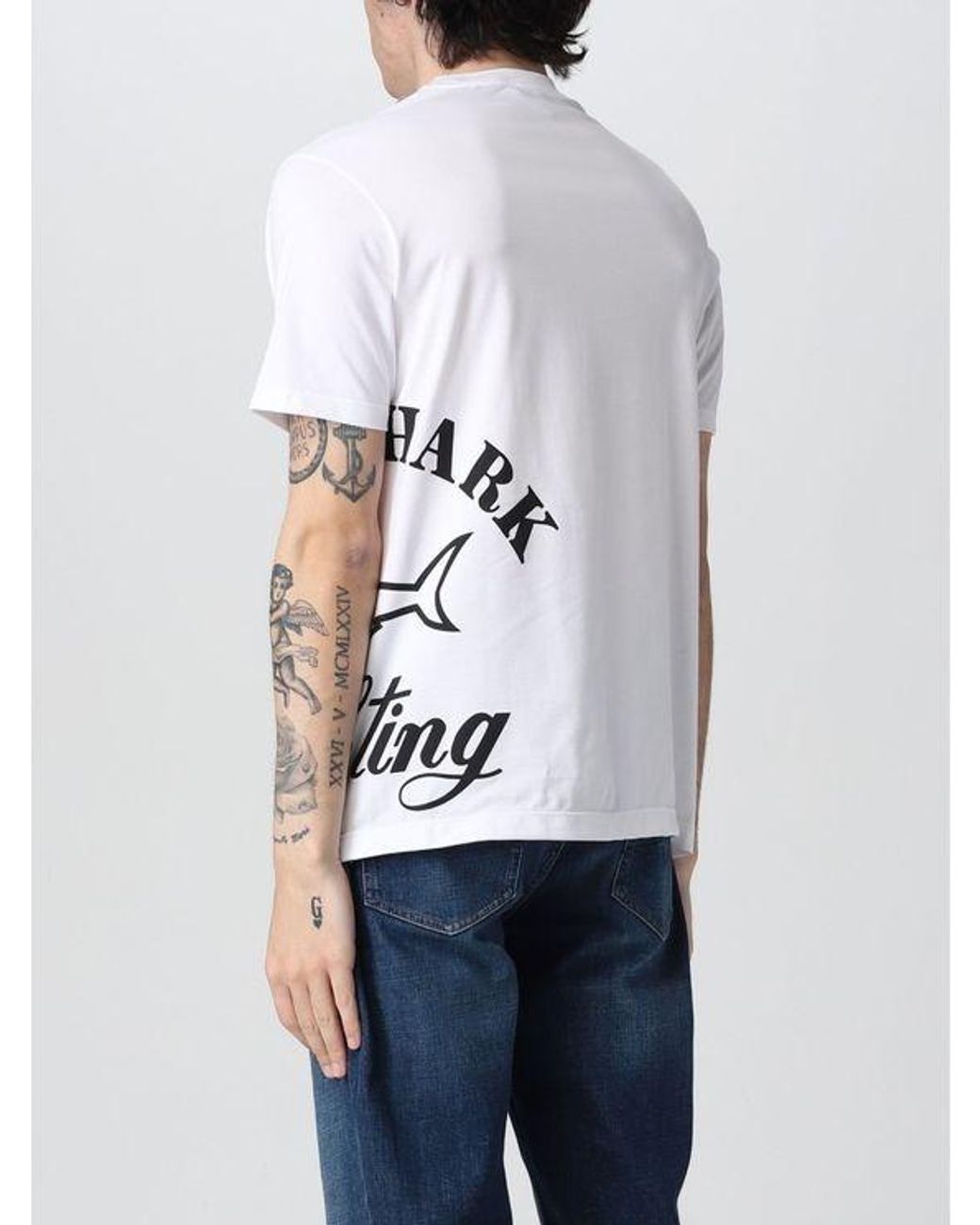 Paul & Shark White T-Shirt With Round Neck And Short Sleeves for men