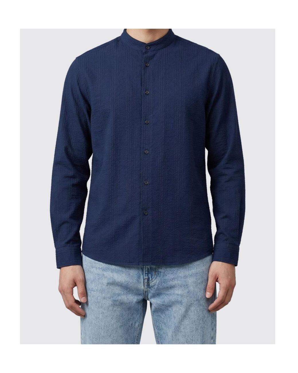 Brunello Cucinelli Blue Buttoned Shirt for men