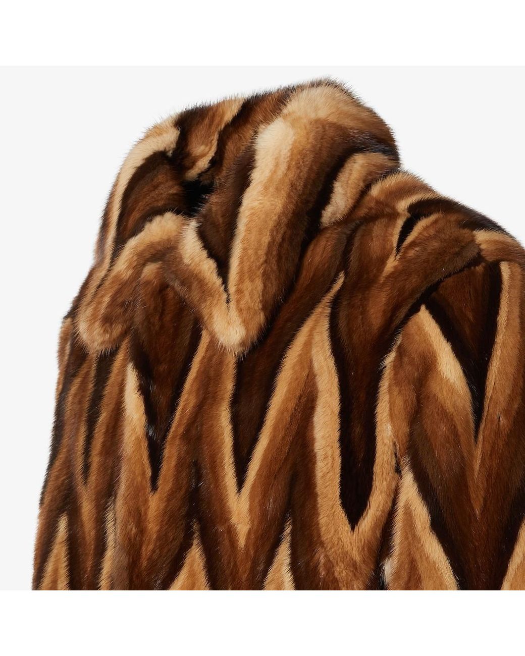Fendi Brown Chevron Mink Blouson for men