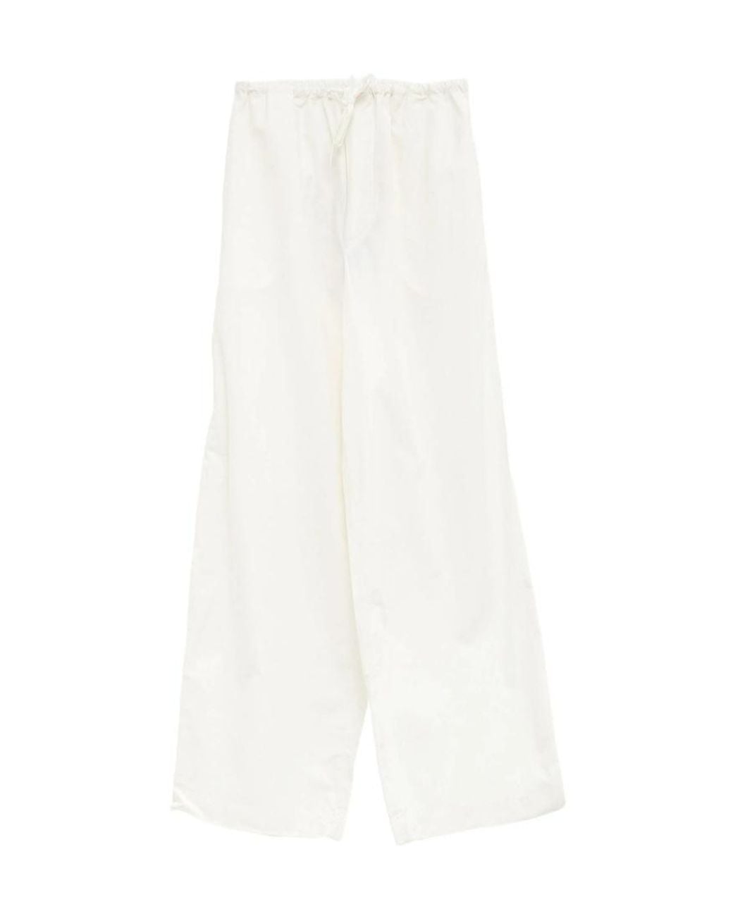 Baserange White Drawstring Casual Pants