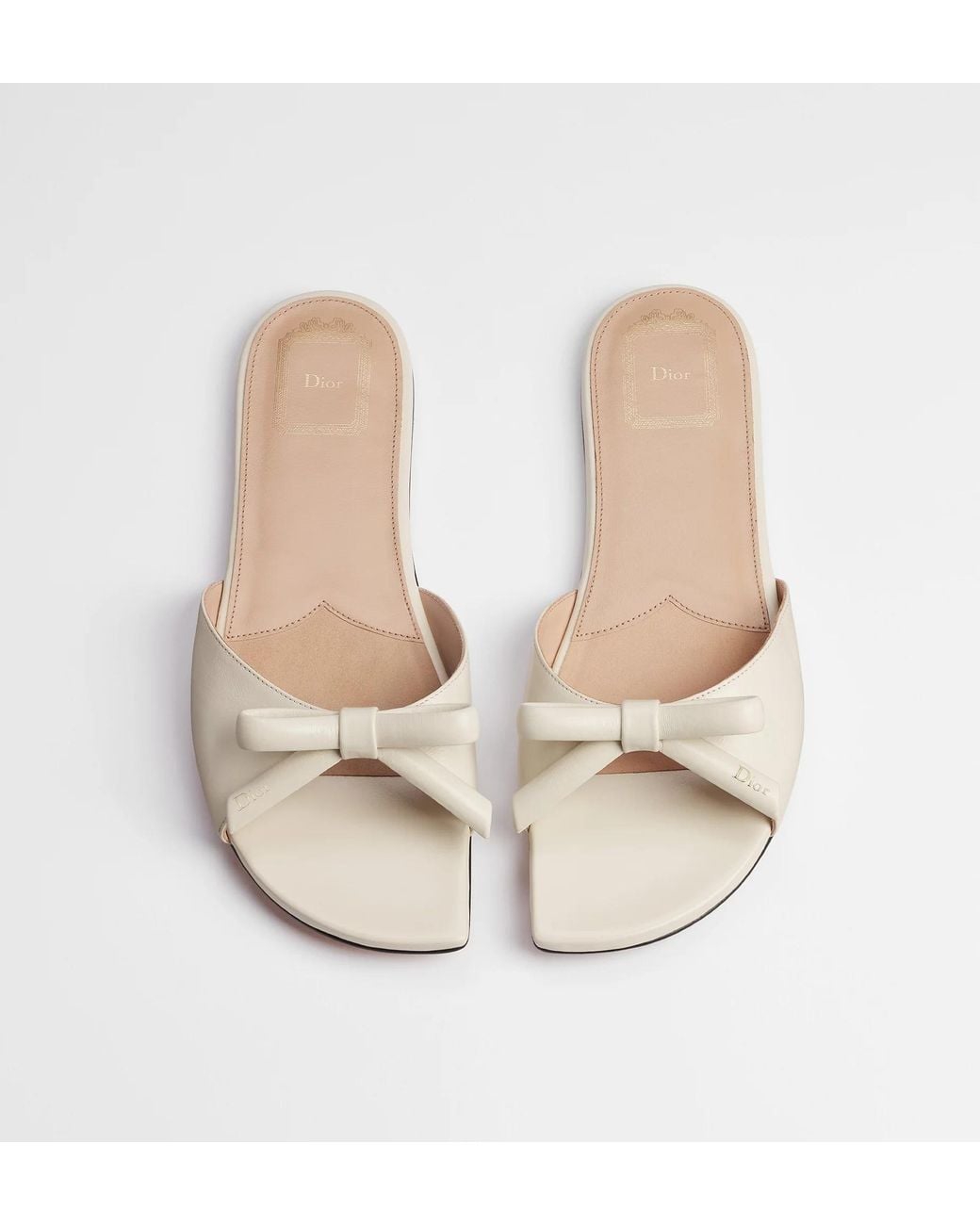 Dior White Bow Slide